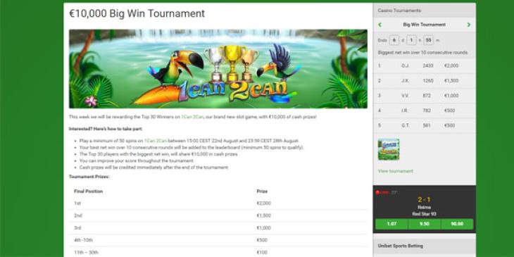 Take Part in Unibet’s New Big Win Tournament!