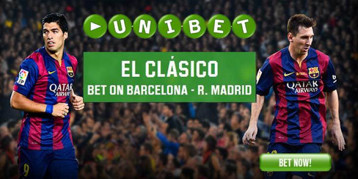 Wager on El Clasico at UnibetSportsbook and Get EUR 50 Cashback