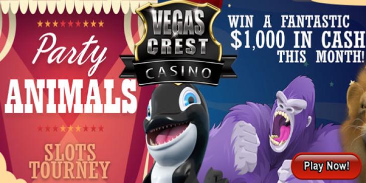 Win $1,000 at Vegas Crest Casino’s Party Animal Slot Tourney