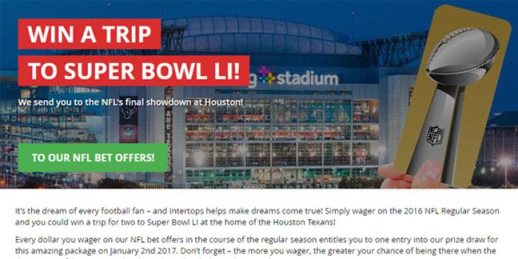 Win a Free Trip to the SuperBowl With Intertops!