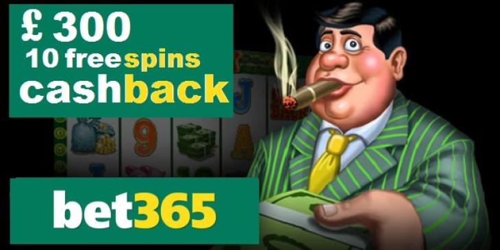 Earn up to GBP 300 with bet365 Casino’s Mr. Cashback Bonus