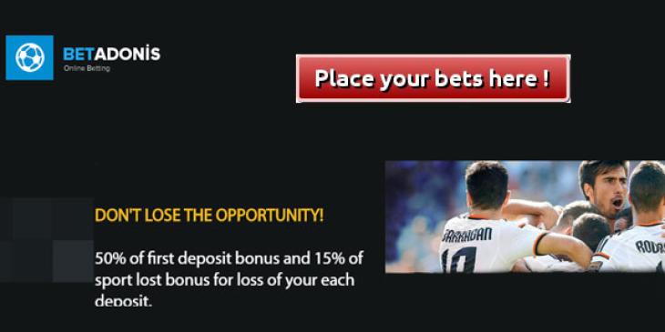 Claim the 50% Max. €75 Sports Betting Bonus at BetAdonis Sportsbook!