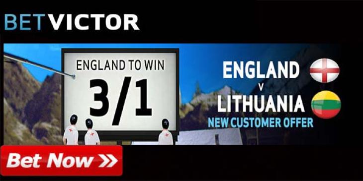 Enhanced Odds for England to Beat Lithuania at BetVictor Sportsbook