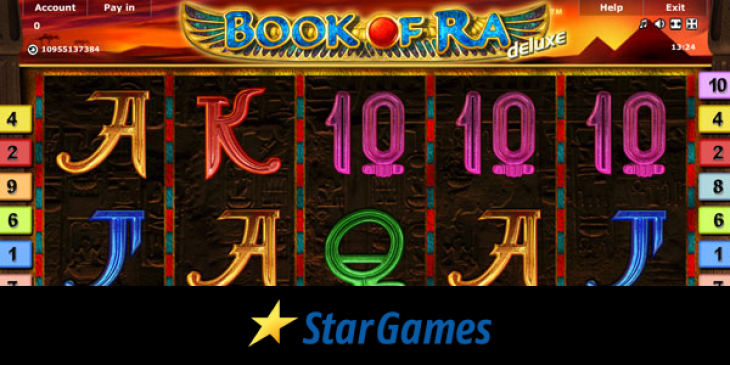 Grab a 100% Max. €100 First Deposit Bonus at StarGames Casino and Play the Book of Ra Slot!