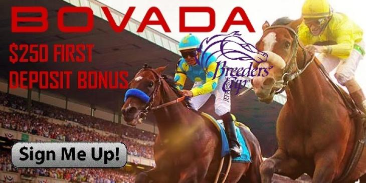 $250 Welcome Bonus  with the Bovada Sportsbook for Horseracing and the 2015 Breeders’ Cup