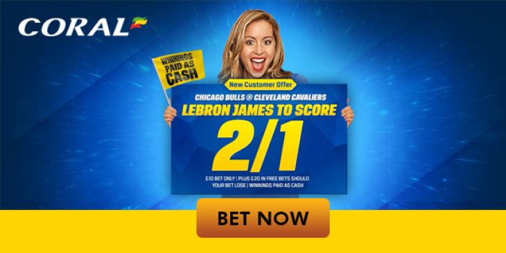 Coral Sportsbook Has the Best LeBron James Odds Offer in the First Week of the NBA Season!