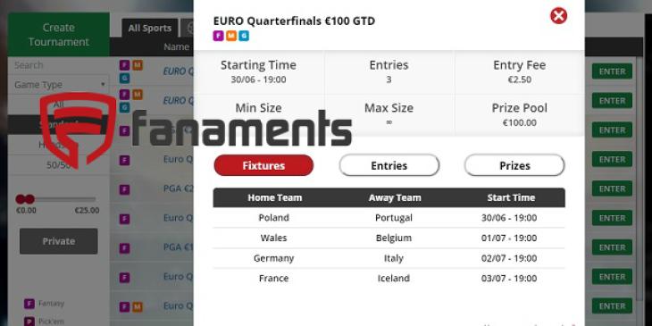 Bet €2,5 and Win €100 on Fanaments’ Daily Fantasy Football Promotion