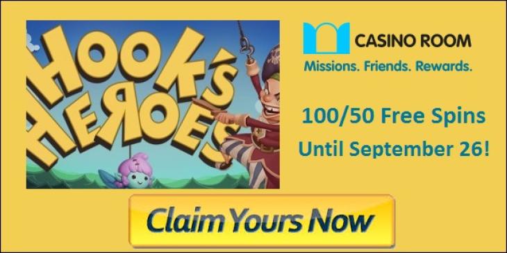 Collect up to 100 Free Spins for Hook’s Heroes Slot at Casino Room