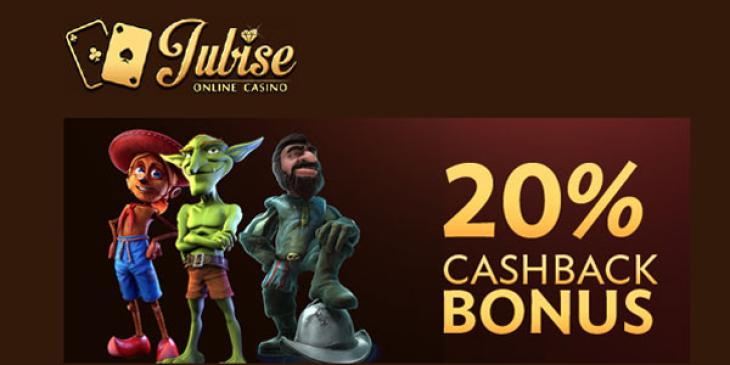 Claim a 20% Jubise Casino Cashback Bonus