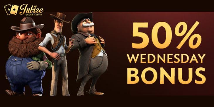 Get up to €100 with the Mid-Week Cash Promo Code at Jubise Casino on Wednesdays!