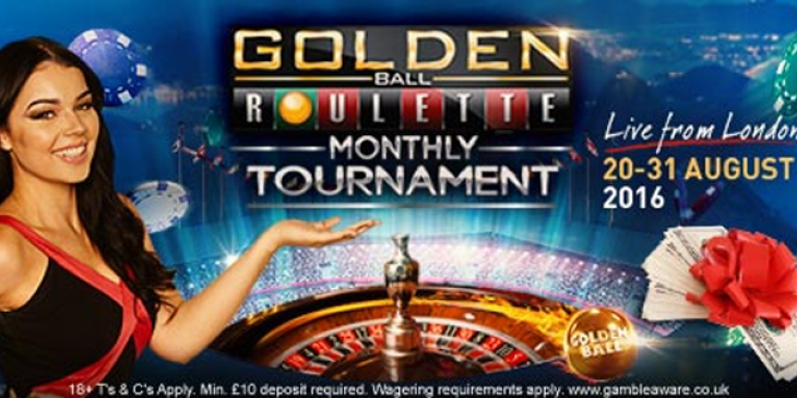 Claim up to £1K with the Golden Roulette Ball