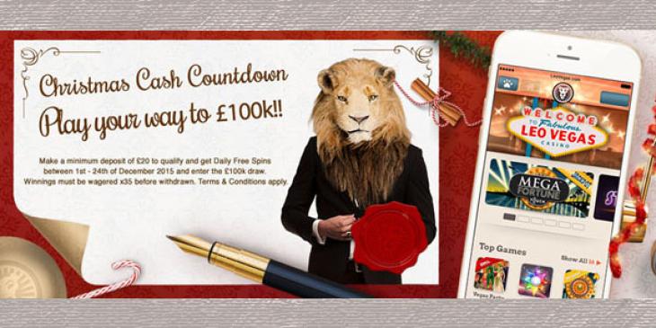 Ring in the New Year with the £100,000 Cash Prize Draw at LeoVegas Casino!