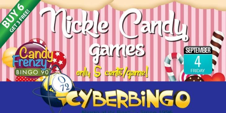 Win Big with Nickle Candy Bingo at the CyberBingo Happy Hour