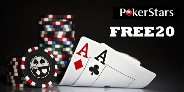 Start Your PokerStars Career with $20 Free Cash Using Your Poker Bonus Code!