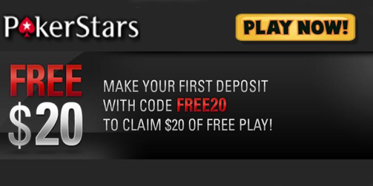 Collect Marvelous USD 20 of Free Play at PokerStars