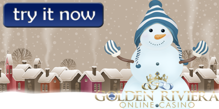 Build a Virtual Snowman and Receive 50 Free Spins at Golden Riviera Casino