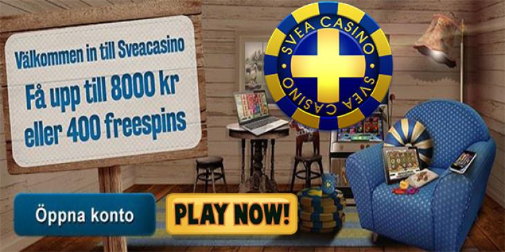 Get Your 100% Max. SEK 1500 Bonus at Svea Casino Now!