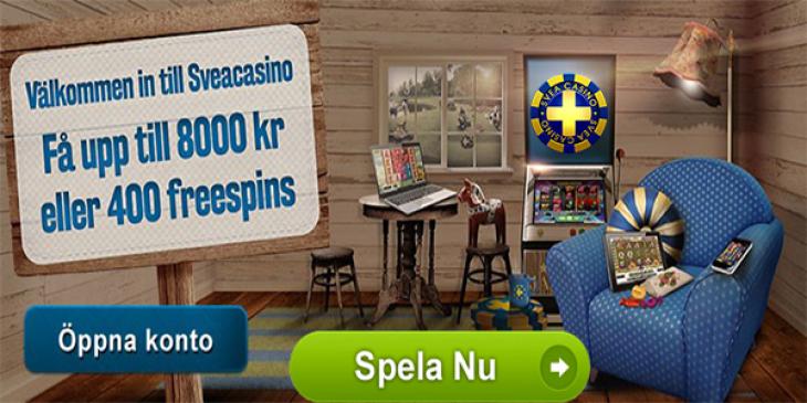 Gå med Svea Casino och få en bonus på SEK 8000