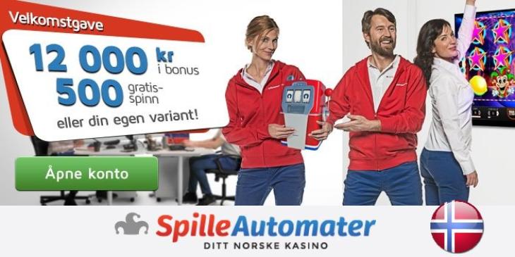 Bli med nå på SpilleAutomater Casino for å få din 12000 kroner bonus!
