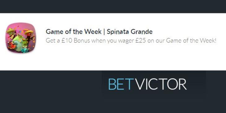 Grab a GBP/EUR 10 bonus on the Spinata Grande slot at Betvictor Casino!