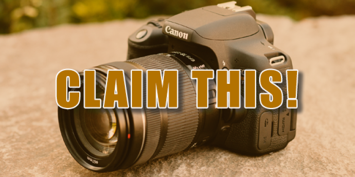 Win a Canon EOS Rebel T6i DSLR Bundle at Spartan Slots Casino