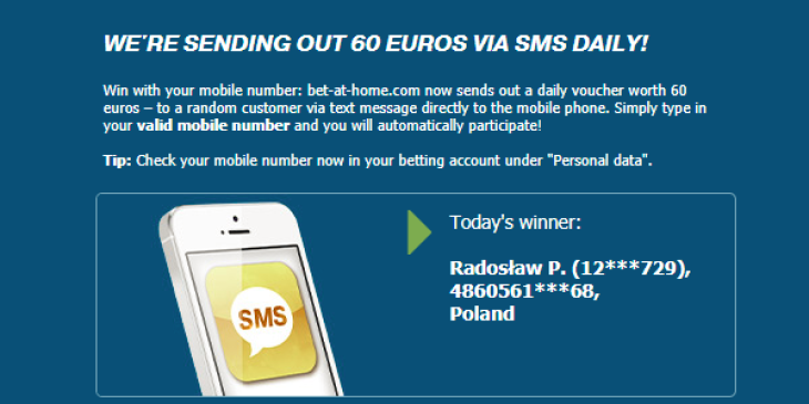 Give Him Your Number and Win Money Every Day – All Thanks to Bet-at-home Sportsbook!