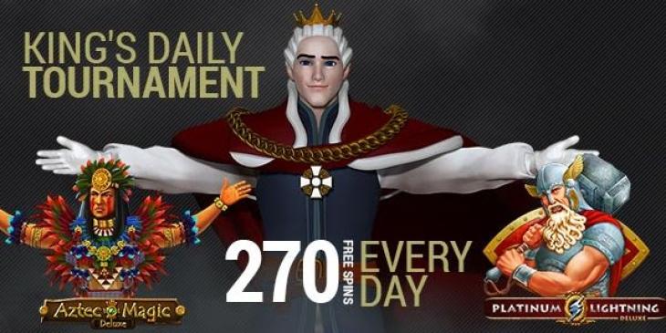 Win Awesome Prizes Thanks to King Billy Casino’s Daily Free Spins Tournament