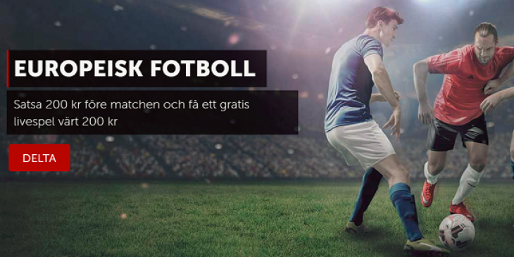 Claim NOK 200 Champions League Free Bet This Week at Betsafe Sportsbook!