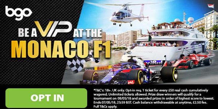 Win Monaco GP Tickets and Enjoy the French Riviera Thanks to bgo Casino