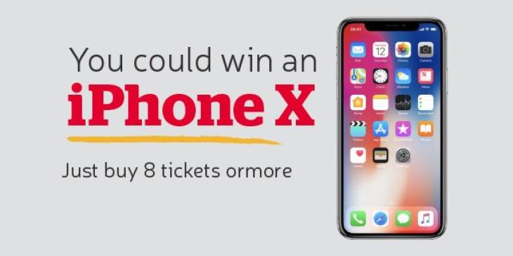 Spend GBP 8 at The Health Lottery and Win an iPhone X Today