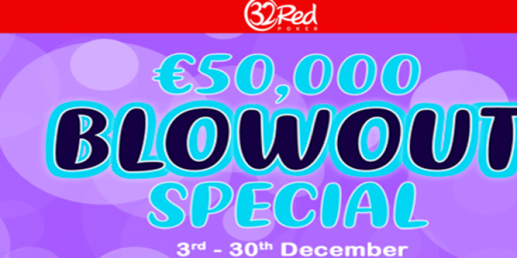 Christmas Poker Tournament: Win Money on 32Red’s €50K Blowout Special