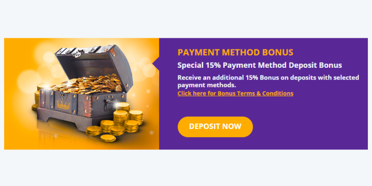 Win 15% Extra on RoyalSpinz Casino’s Payment Method Promo