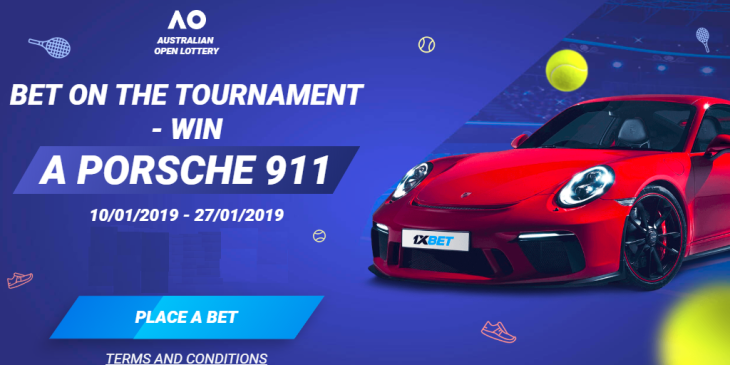 Win a Porsche 911 Carrera GTS with Australian Open Betting at 1xBET Sportsbook