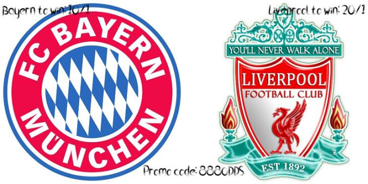 Bayern vs Liverpool Enhanced Odds: 10/1 for Bayern, 20/1 for Pool to Win at 888sport