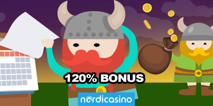Get 120% Bonus with Nordicasino Online Casino Monthly Promo