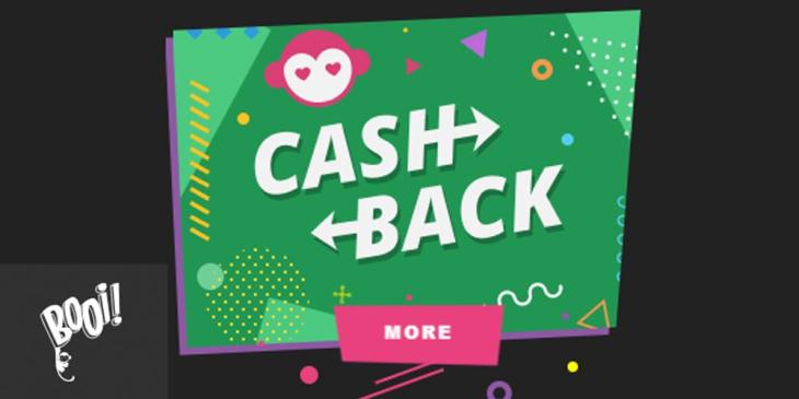 Booi Casino Cashback Promo. Continue Playing Without Making a Deposit.