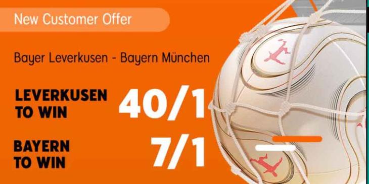 Leverkusen vs Bayern betting promo by 888sport