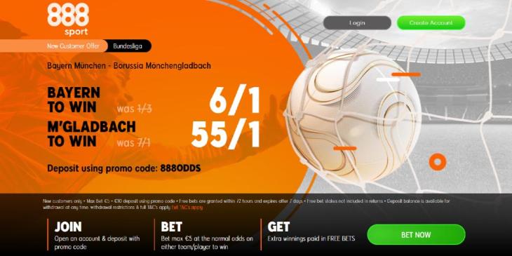 Enhanced Odds on Bayern vs Monchengladbach – 6/1 on FCB to Win