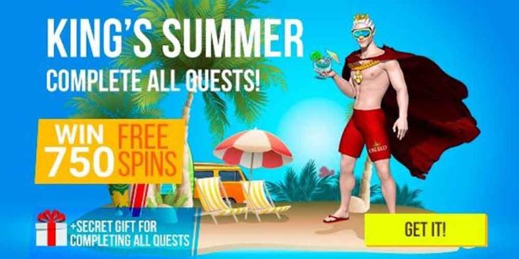 Win Free Spins This Summer at King Billy Casino – 750 Spins To Be Won