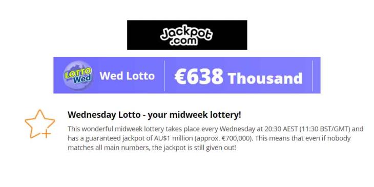 Play Wednesday Lotto Online and Win a Jackpot of AU$1 Million
