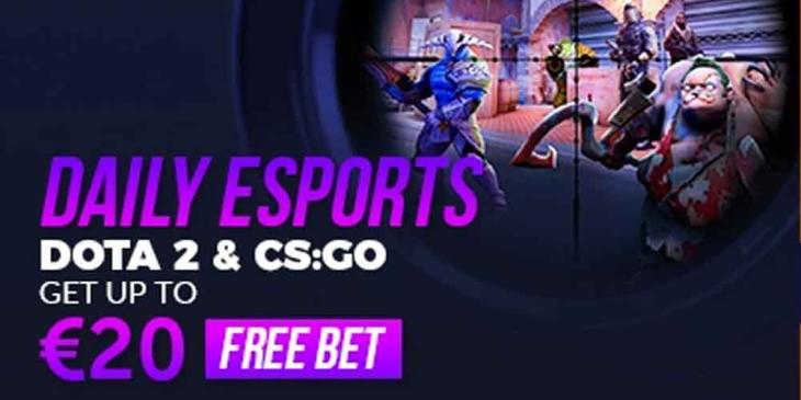 Daily Esports Free Bets: Place 4 Bets and Get Up to €20