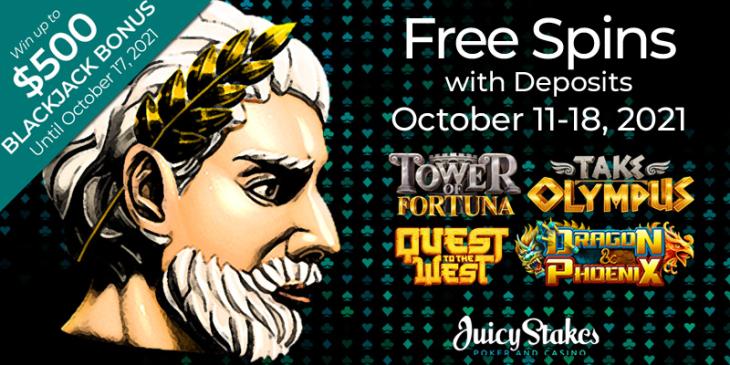 Juicy Stakes Free Spin Codes: Win Bonus Prizes up to $500