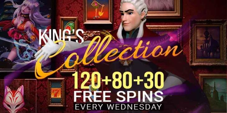 Weekly Free Spins Offer: 120 + 80 + 30 Free Spins Every Wednesday!