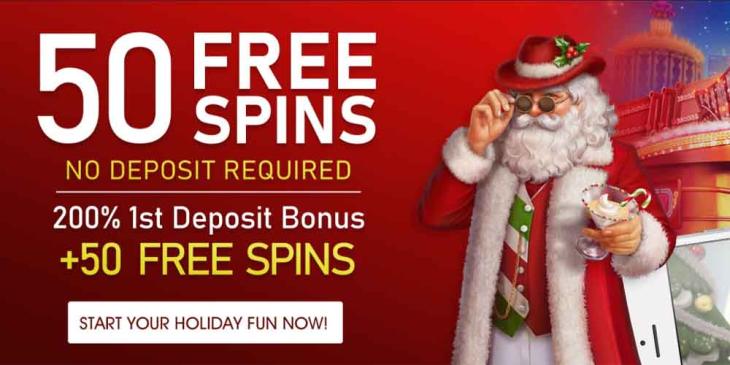 Vegas Crest Casino Christmas Bonus: Get 200% Bonus + 50 Free Spins