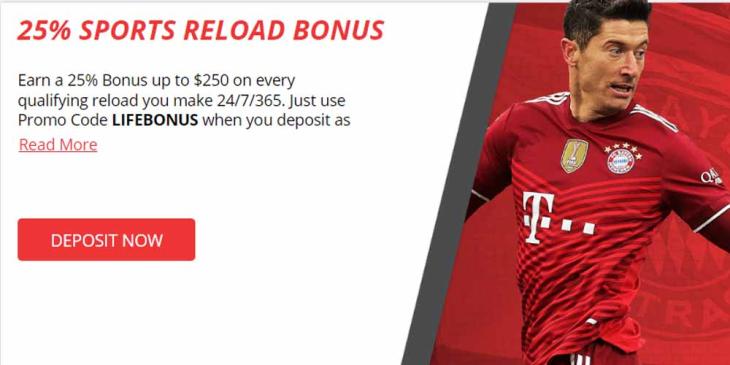 Betonline Sportsbook Reload Bonus: Use Promo Code to Earn 25% Bonus