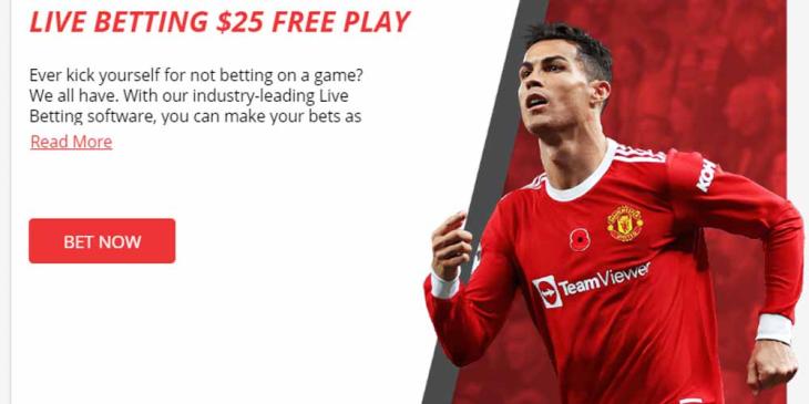 Betonline Sportsbook Live Betting Bonus: Take Part to Get $25 Free Play
