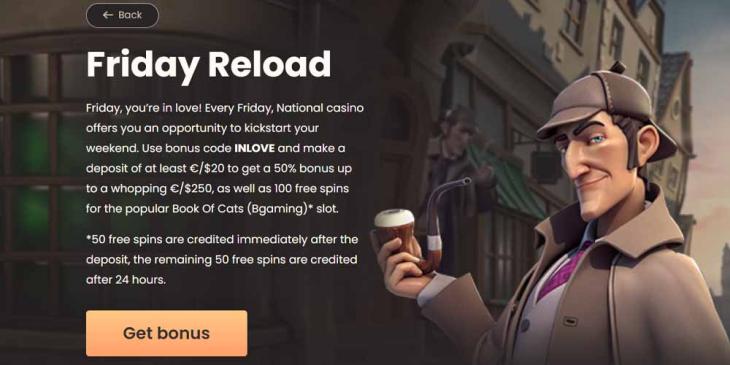 Online Casino Weekly Reload Bonus: Deposit $20 to Get a 50%