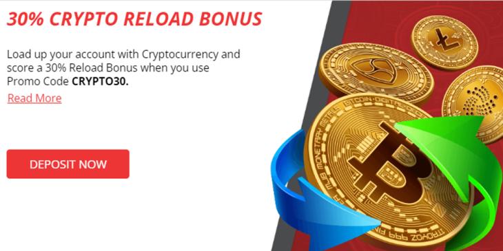 Crypto Reload Bonus at Betonline: Get Bonus up to 30%