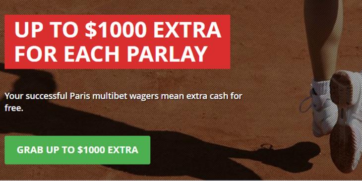 French Open Parlay Boost:  Enjoy Up to $1000 Extra at Everygame