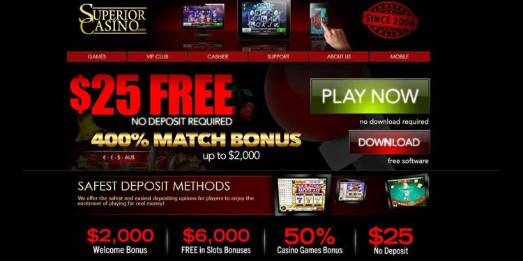 Superior Casino Welcome Bonus
